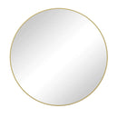 Wall Mirror 42 Inch Gold Circular Mirror Metal Framed Mirror Round Vanity Mirror Dressing Mirror, for Bathroom, Living Room, Bedroom Wall Decor - Supfirm