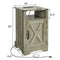 Wholesale Light Gray Door Wood Nightstands Cabinet Tall Bedside Table With Charging Station Bedroom Living Room - Supfirm