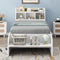 Wood Twin Size Platform Bed with 2 Drawers, Storage Headboard and Footboard, White(Expected Arrival Time: 1.28) - Supfirm