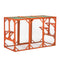 Wooden Cat House, Outdoor Cat Cage with Water-proof Asphalt Planks and Cat Perches, Orange - Supfirm