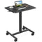 Sweetcrispy Small Mobile Rolling Standing Desk Rolling Desk Laptop Computer Cart for Home - Supfirm