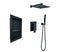 Supfirm Shower System with Shower Head, Hand Shower, Hose, Valve Trim, Lever Handles and Niche