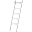Supfirm Blanket Ladder, 5 Tier Towel Racks with Shelf, Bamboo Blanket Holder, Decorative Blanket, Quilt, Towel, Scarf Ladder Shelves for Livingroom, Bedroom, Bathroom, Farmhouse (White)