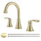 Supfirm 2-Handle 8 inch Widespread Bathroom Sink Faucet Brushed Gold Lavatory Faucet 3 Hole 360° Swivel Spout Vanity Sink Basin Faucets 3008B-NA