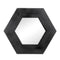 18.5" x 18.5" Hexagon Mirror with Solid Wood Frame, Wall Decor for Living Room Bathroom Hallway, Black - Supfirm