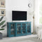 Supfirm 63” TV Stand, Storage Buffet Cabinet, Sideboard with Glass Door and Adjustable Shelves, Console Table for Dining Living Room Cupboard, Teal Blue - Supfirm