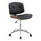 ACME Camila Office Chair in Black PU & Walnut 92418 - Supfirm