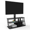 Supfirm Black Multi-Function Angle And Height Adjustable Tempered Glass  TV Stand - Supfirm
