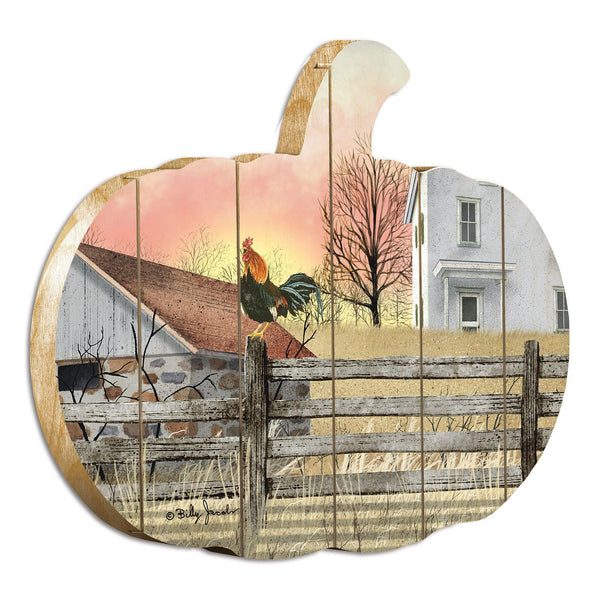 Supfirm "Early Riser" By Artisan Billy Jacobs Printed on Wooden Pumpkin Wall Art - Supfirm
