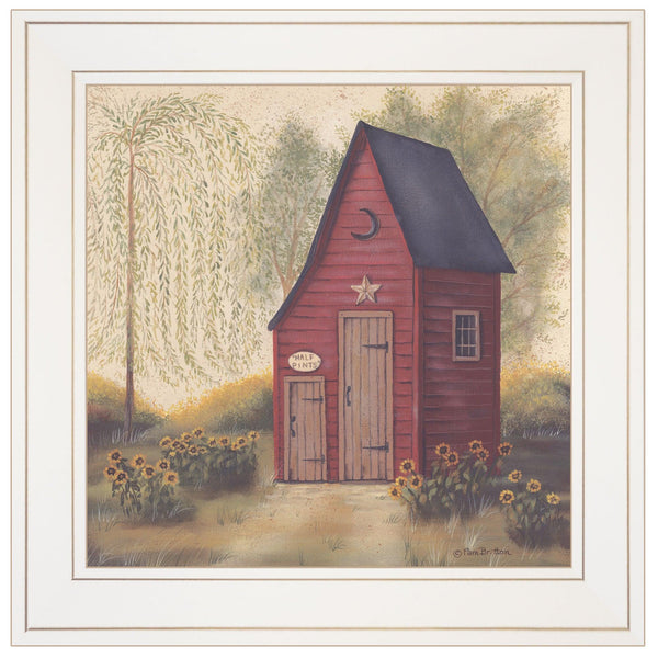 Supfirm "Folk Art Outhouse II" by Pam Britton, Ready to Hang Framed Print, White Frame - Supfirm