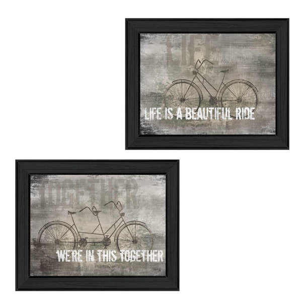 Supfirm "In this Together Collection" 2-Piece Vignette By Marla Rae, Printed Wall Art, Ready To Hang Framed Poster, Black Frame - Supfirm