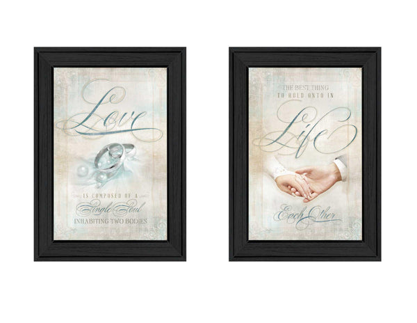 Supfirm "Love Collection" 2-Piece Vignette By Mollie B., Printed Wall Art, Ready To Hang Framed Poster, Black Frame - Supfirm