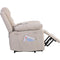 Supfirm Massage Recliner,Power Lift Chair for Elderly with Adjustable Massage and Heating Function,Recliner Chair with Infinite Position and Side Pocket for Living Room ,Beige - Supfirm