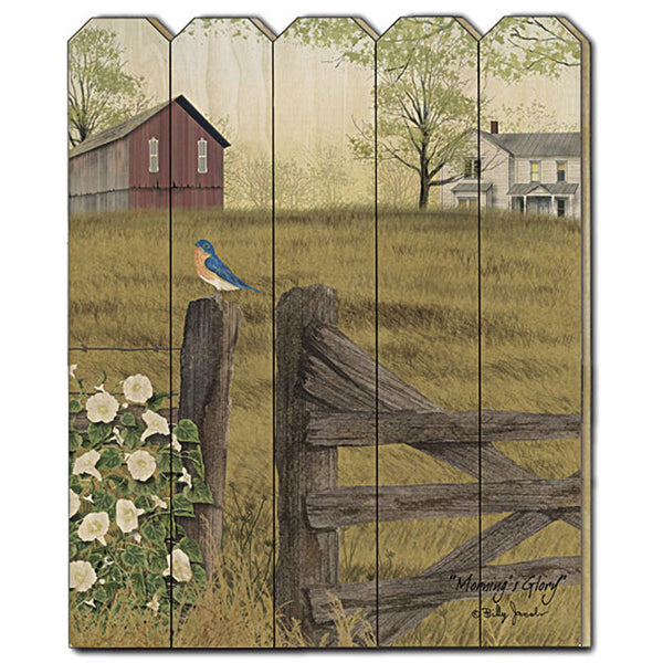 Supfirm "Mornings Glory" by Billy Jacobs, Printed Wall Art on a Wood Picket Fence - Supfirm