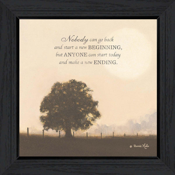 Supfirm "New Ending" By Bonnie Mohr, Printed Wall Art, Ready To Hang Framed Poster, Black Frame - Supfirm
