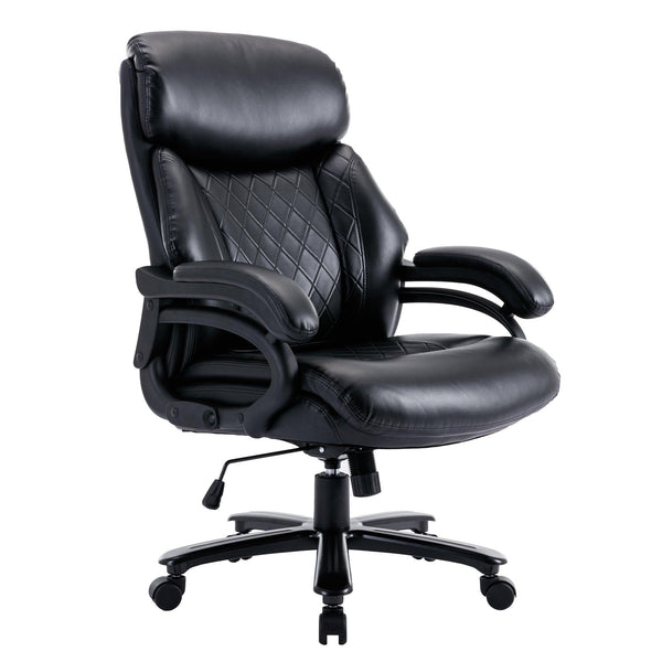 Office Desk Chair with High Quality PU Leather,Adjustable Height/Tilt,360-Degree - Supfirm