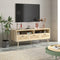 Supfirm Rattan TV Stand with Solid Wood Feet, TV Console Table for Living Room, Natural - Supfirm