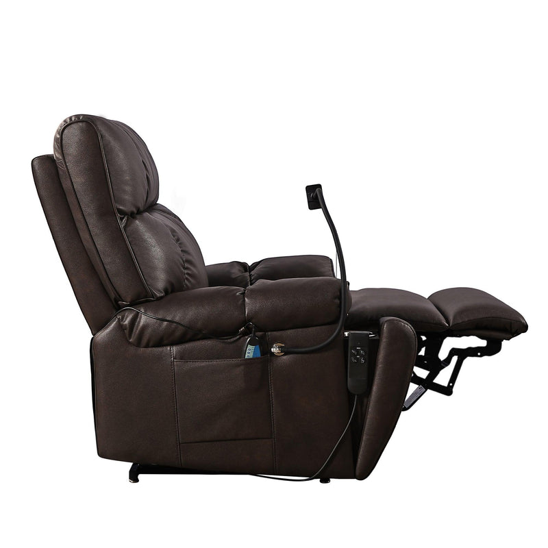 Supfirm Recliner Chair with Phone Holder,Electric Power Lift Recliner Chair with 2 Motors Massage and Heat for Elderly, 3 Positions, 2 Side Pockets, Cup Holders - Supfirm