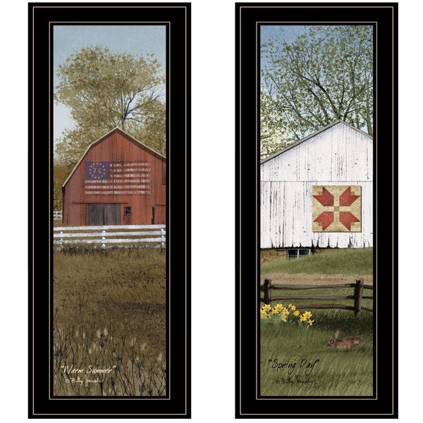 Supfirm Trendy Decor 4U "Country Barns" Framed Wall Art, Modern Home Decor Framed Print for Living Room, Bedroom & Farmhouse Wall Decoration by Billy Jacobs - Supfirm