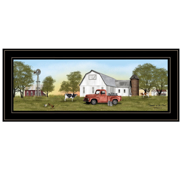 Supfirm Trendy Decor 4U "Summer on the Farm" Framed Wall Art, Modern Home Decor Framed Print for Living Room, Bedroom & Farmhouse Wall Decoration by Billy Jacobs - Supfirm