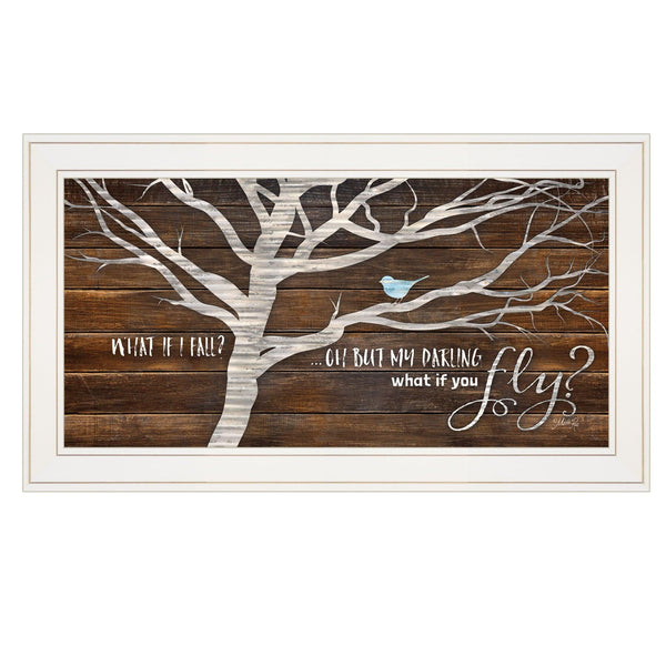 Supfirm Trendy Decor 4U "What if You Fly" Framed Wall Art, Modern Home Decor Framed Print for Living Room, Bedroom & Farmhouse Wall Decoration by Marla Rae - Supfirm