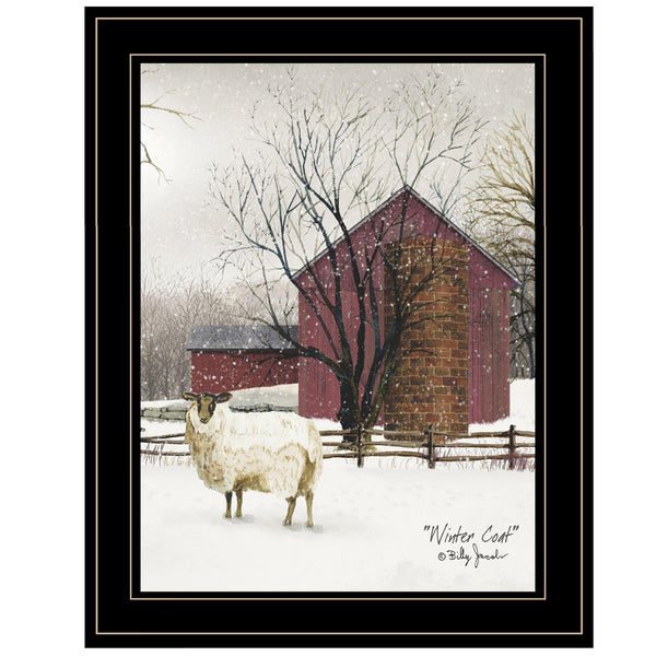 Supfirm Trendy Decor 4U "Winter Coat" Framed Wall Art, Modern Home Decor Framed Print for Living Room, Bedroom & Farmhouse Wall Decoration by Billy Jacobs - Supfirm
