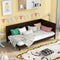 Twin Size Wood Daybed/Sofa Bed, Espresso - Supfirm