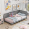 Twin Size Wood Daybed/Sofa Bed, Gray - Supfirm