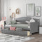 Twin Wooden Daybed with 2 drawers, Sofa Bed for Bedroom Living Room,No Box Spring Needed,Gray - Supfirm
