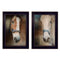 Supfirm "Two Horses Collection" 2-Piece Vignette By Robin-Lee Vieira, Printed Wall Art, Ready To Hang Framed Poster, Black Frame - Supfirm
