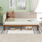 Upholstered Daybed/Sofa Bed Frame Full Size Linen-Beige - Supfirm