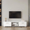 White TV Stand for 70 Inch TV Stands, Media Console Entertainment Center Television Table, 2 Storage Cabinet with Open Shelves for Living Room Bedroom - Supfirm