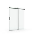 Supfirm Elan 68 to 72 in. W x 76 in. H Sliding Frameless Soft-Close Shower Door with Premium 3/8 Inch (10mm) Thick Tampered Glass in Matte Black 22D01-72MB