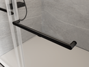 Supfirm 72" W x 76" H Double Sliding Frameless Soft-Close Shower Door with Premium 3/8 Inch (10mm)  Thick Tampered Glass in Matte Black Stainless Steel 22D02-72MB