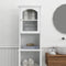 Supfirm Bathroom Cabinet, Floor Freestanding Tall Linen Cabinet, Narrow Corner Organizer for Bathroom, Living Room