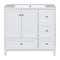 Supfirm 36 Inch Modern Bathroom Vanity with USB Charging, Two Doors and Three Drawers Bathroom Storage Vanity Cabinet, Small Bathroom Vanity cabinet with single sink , White & Gray Blue - Faucets Not Included - Supfirm
