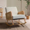 Supfirm Trachin Rocking Chair with Rattan Arms