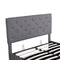 Full size Upholstered Platform bed with a Hydraulic Storage System - Gray - Supfirm