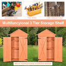 Supfirm Outdoor Storage Shed Wood Tool Shed Waterproof Garden Storage Cabinet with Lockable Doors for Patio Furniture, Backyard, Lawn, Meadow, Farmland