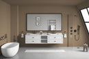 96*23*21in Wall Hung Doulble Sink Bath Vanity Cabinet Only in Bathroom Vanities without Tops - Supfirm
