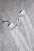 Supfirm Shower System with Handheld Showerhead & Rain Shower Combo Set. High Pressure 35-Function Dual 2 in 1 Shower Faucet, patented 3-way Water Diverter in All-Brushed Nickel (Valve Include)