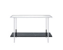 Supfirm ACME Angwin Console Table, Mirrored, Faux Marble & Chrome 90515