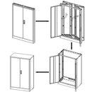 Supfirm Metal Storage Cabinet with Locking Doors and Adjustable Shelf, Folding Filing Storage Cabinet , Folding Storage Locker Cabinet for Home Office,School,Garage, Black