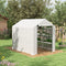 Supfirm Walk-in Greenhouse for Outdoors with Roll-up Zipper Door, 18 Shelves, PE Cover, Small and Portable Green House, Heavy Duty Humidity Seal, 95.25" x 70.75" x 82.75", White