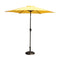 Supfirm 8.8 feet Outdoor Aluminum Patio Umbrella, Patio Umbrella, Market Umbrella with 33 pounds Round Resin Umbrella Base, Push Button Tilt and Crank lift, Yellow