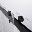 Supfirm Frameless Double Sliding Shower, 69" - 72" Width, 79" Height, 3/8" (10 mm) Clear Tempered Glass, , Designed for Smooth Door with Clear Tempered Glass and Stainless Steel Hardware in Matt Black Finish