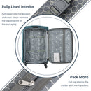 Supfirm Softside Luggage Expandable 3 Piece Set Suitcase Upright Spinner Softshell Lightweight Luggage Travel Set
