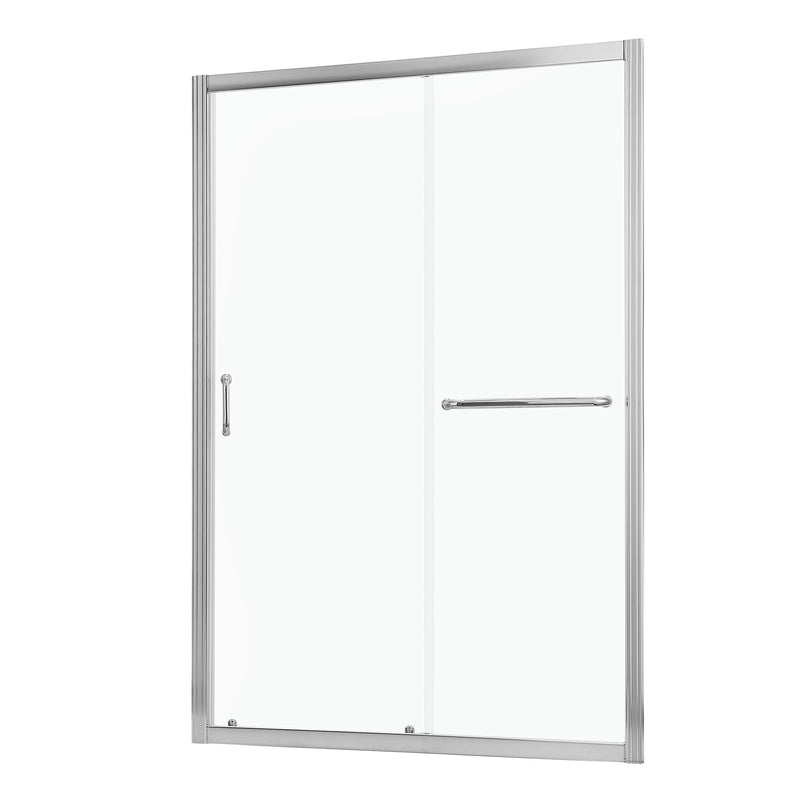 Supfirm Shower Door 48" W x 72"H Single Sliding Bypass Shower Enclosure,Chrome