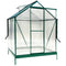 Supfirm 6.3'*4.2'*7' Polycarbonate Greenhouse, Heavy Duty Outdoor Aluminum Walk-in Green House Kit with Rain Gutter, Vent and Door for Backyard Garden, color  green