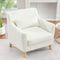 Single sofa chair for bedroom living room with four wooden legs - Supfirm